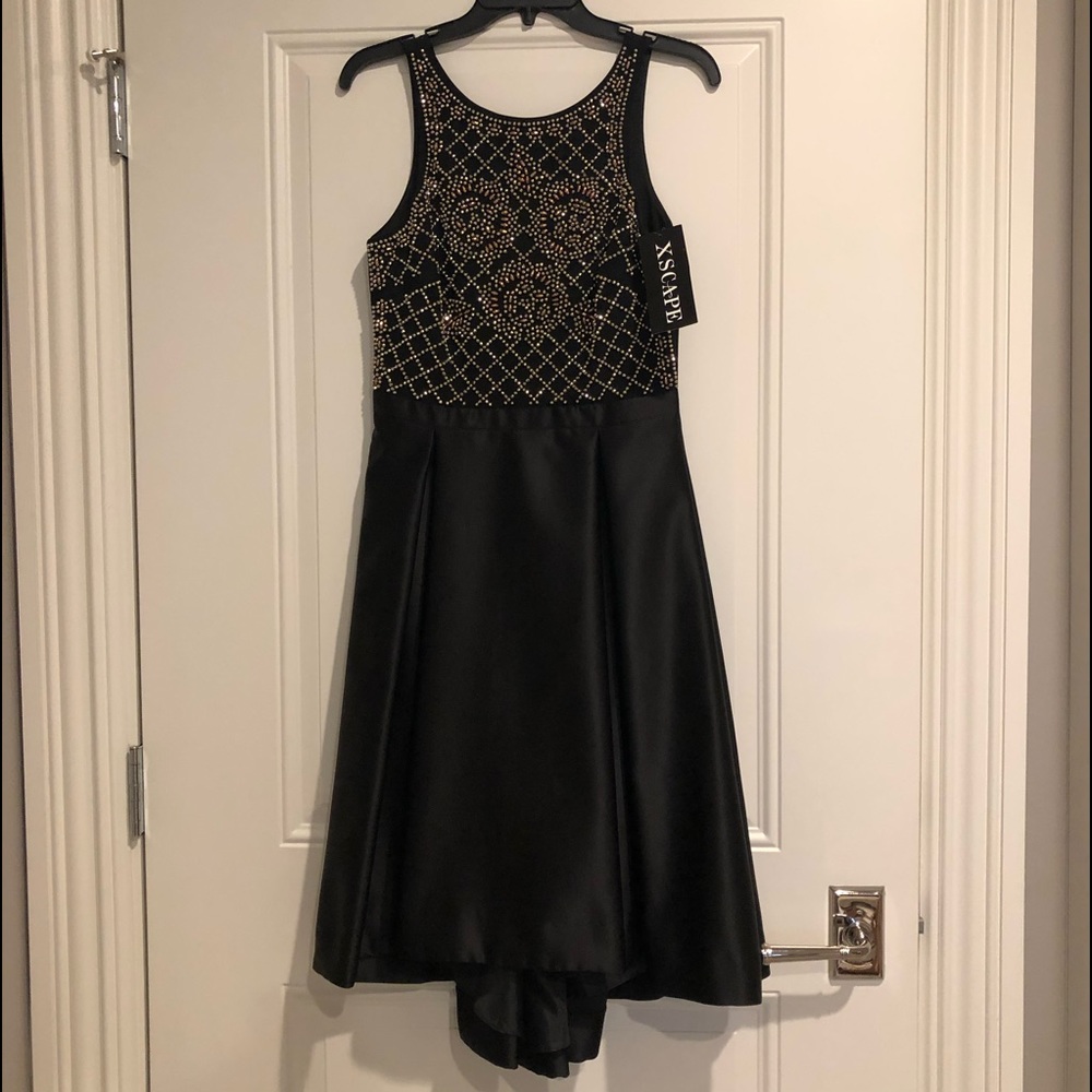 Black formal cocktail dress